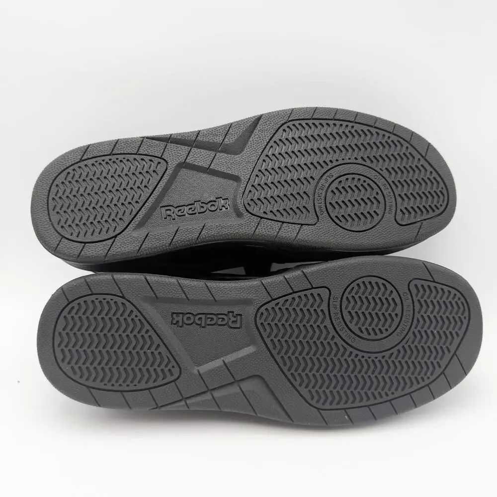 Reebok Mens BB4500 CT Work Sneakers US 9 Wide Black Leather Slip Resistant NIB